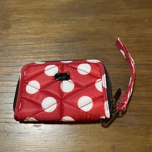 Lug Red and White Polka Dot Wallet